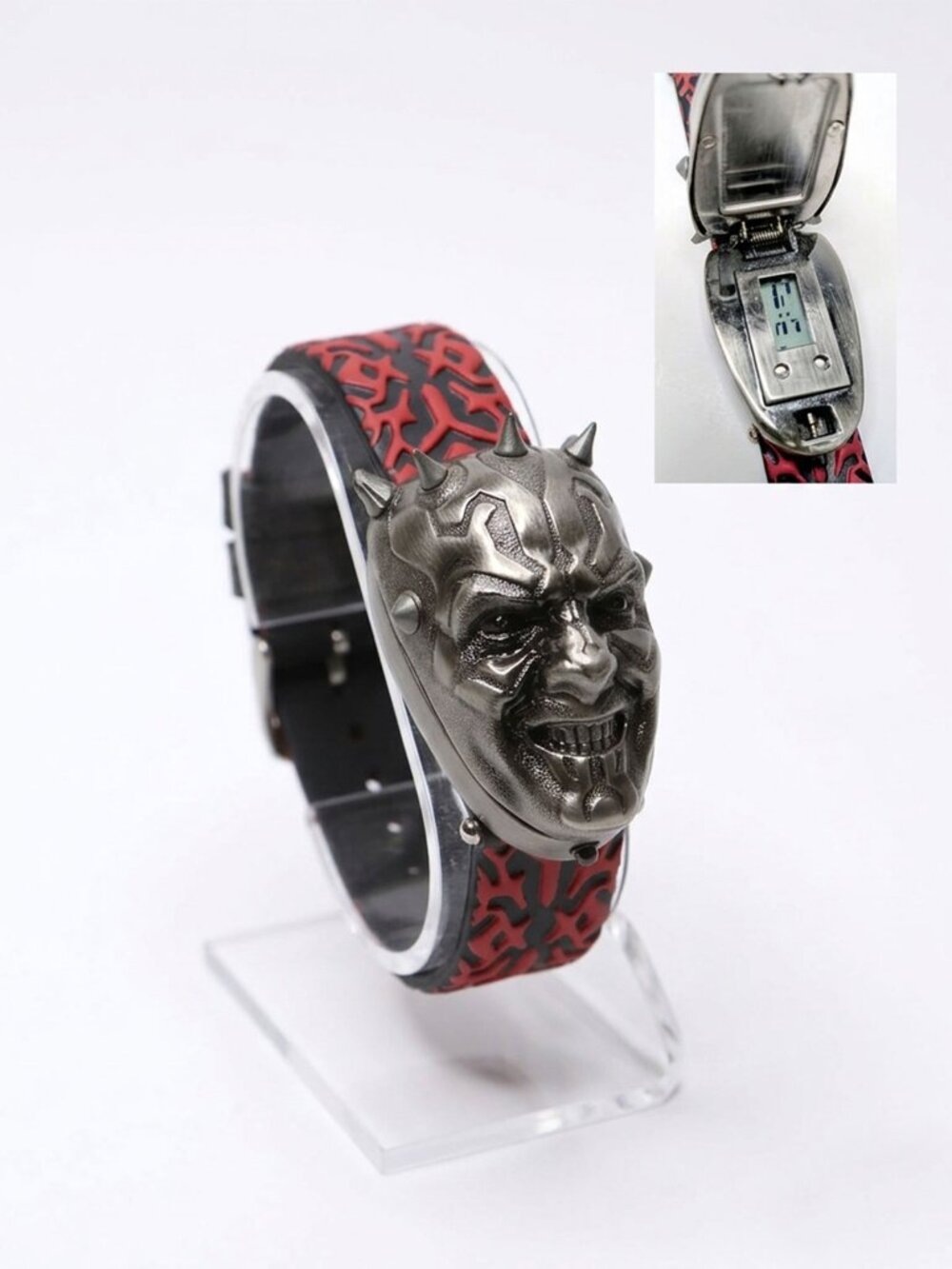 Vintage 1999 Star Wars Episode I Darth Maul Flip Top Watch Hope Ind. Collectible